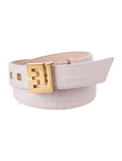 Pre-owned Balmain Skinny Wool Waist Belt In Pink