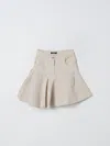Balmain Skirt  Kids Color Beige In Neutral