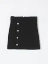 Balmain Skirt  Kids Color Black In Schwarz