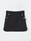 Balmain Logo-print Jersey Skirt In Schwarz