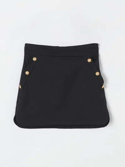 Balmain Skirt  Kids Color Black In Schwarz