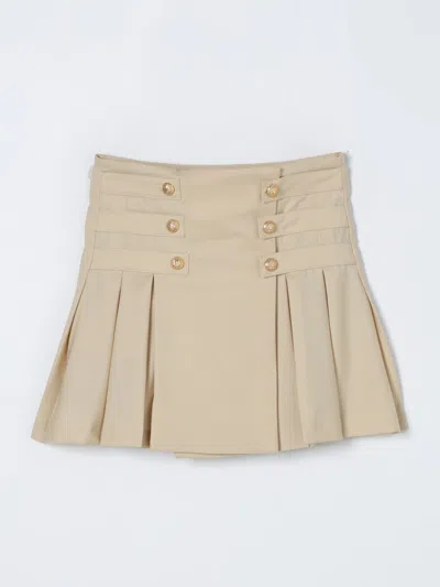 Balmain Skirt  Kids Kids Color Brown In Brown