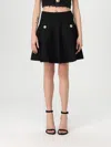 Balmain Sequin-embellished Knitted Mini Skirt In Black