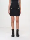 Balmain Crepe Virgin Wool Mini Skirt In Black