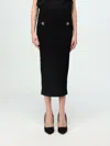 Balmain Skirt  Woman Color Black In Schwarz