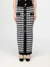 Balmain Buttoned Midi Skirt In Schwarz