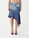 Balmain Skirt In Blue Cotton In Blue