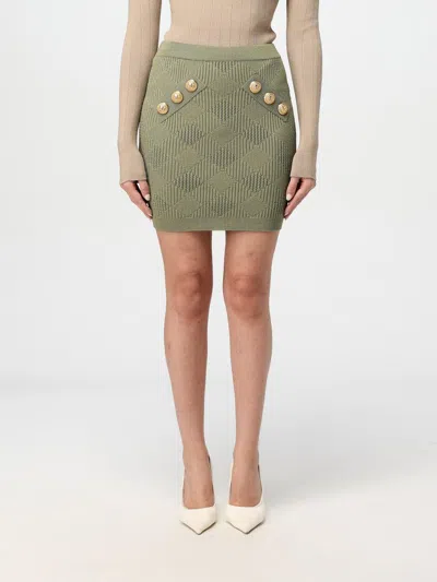 BALMAIN SKIRT BALMAIN WOMAN COLOR GREEN,G14820012