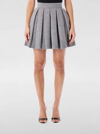 BALMAIN SKIRT BALMAIN WOMAN COLOR GREY,H64849020