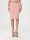 Balmain Pb-intarsia Knitted Mini Skirt In 粉色