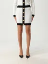 Balmain Mini Skirt In White Viscose Blend In White