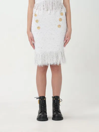 BALMAIN SKIRT BALMAIN WOMAN COLOR WHITE,F21238001