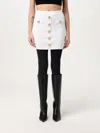 Balmain Skirt  Woman Color White In Weiss