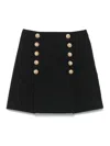 Balmain Virgin Wool Skirt In Black