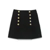 Balmain Virgin Wool Skirt In Black