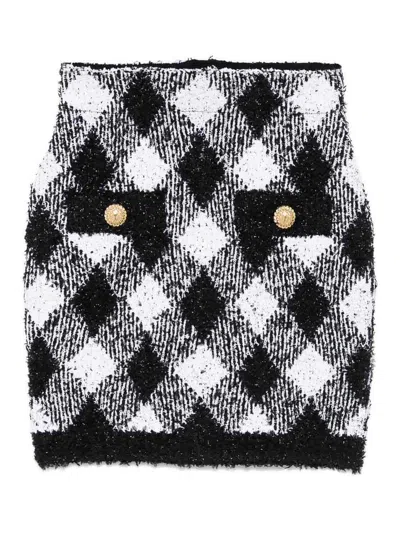 BALMAIN FALDA SEMILARGA - NEGRO