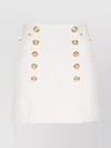 Balmain Skirt Cotton Canvas Gold Buttons
