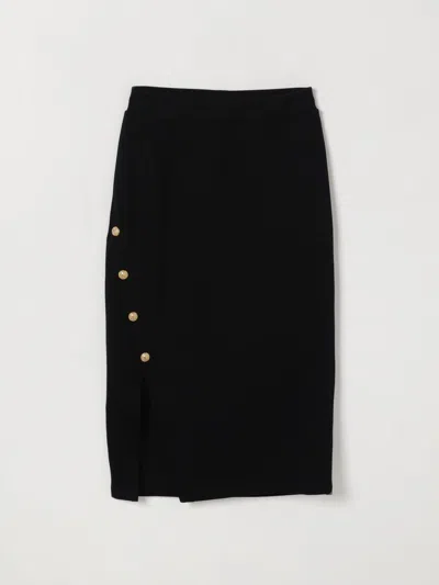 Balmain Kids' Button Casual Skirt In Black