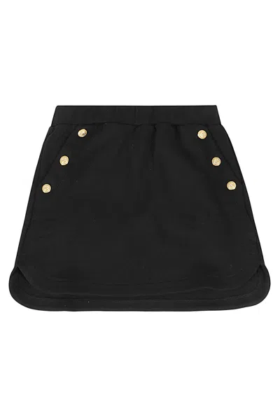 Balmain Skirt In Or Black Gold