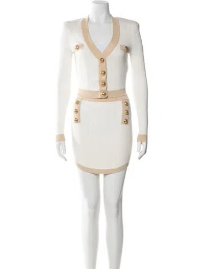 Pre-owned Balmain Skirt Set In Neutral