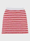 Balmain Logo-print Cotton Skirt In White