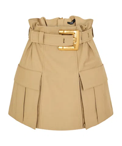 Balmain Skirt With Belt Decoration In Multi