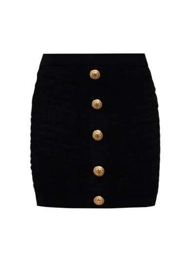 BALMAIN SKIRT WITH BUTTONS