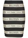 Balmain Ribbon Motif Short Jacquard Skirt In Multicolour