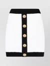 Balmain Mini Skirt In White Viscose Blend