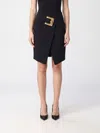 Balmain Short Belted Skirt In Black