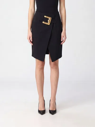 Balmain Short Belted Skirt In Multi