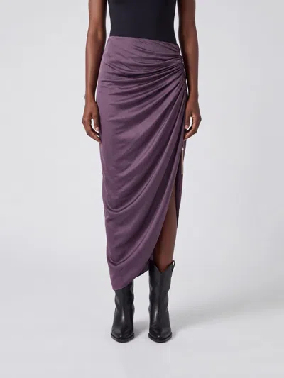 Balmain Skirt Woman Color Brown In Purple