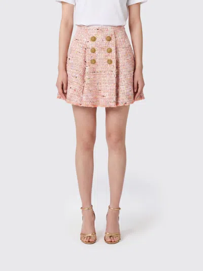 Balmain Skirt Woman Color Multicolor In Pink