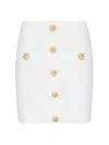 Balmain Knit Mini Skirt With Embossed Buttons Women