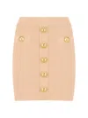 Balmain Buttoned Knitted Midi Skirt