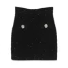 Balmain Button-embellished Skirt In Black