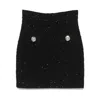 Balmain Button-embellished Skirt In Black