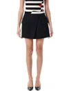 Balmain Asymmetric Mini Skirt In Black