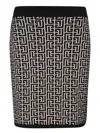 Balmain Black Viscose Skirt In Multi
