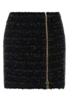 Balmain Tweed Mini Skirt In Black