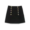 Balmain Virgin Wool Skirt In Black
