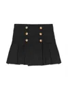 Balmain Embossed-button Detail Mini Skirt In Black