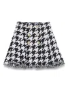 Balmain Knee Length Skirt Houndstooth Pattern In Multi
