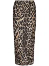 Balmain Animal Patterned Pencil Skirt In Multi/brown