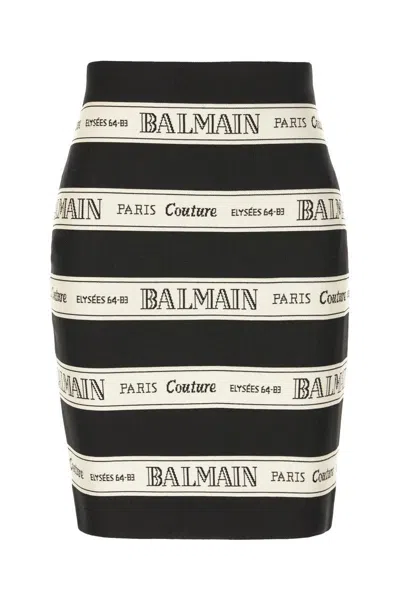 Balmain Skirts In Noir Beige