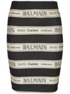 Balmain Ribbon Motif In Noir/beige