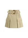 Balmain Women Cargo Miniskirt In Neutral