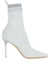 Balmain Skye-knit Ankle Boot In Blue
