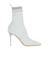 Balmain Skye 95mm Knit Ankle Boots In White