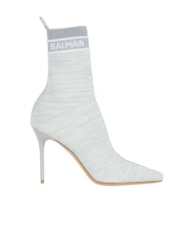 BALMAIN BALMAIN SKYE KNIT ANKLE BOOTS